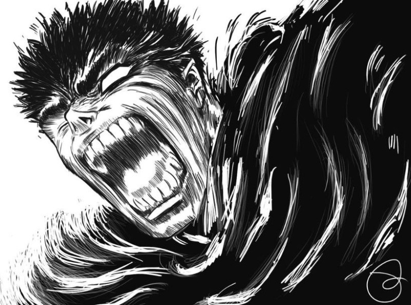 Create meme: berserk gats, Berserker, berserk manga gats rage