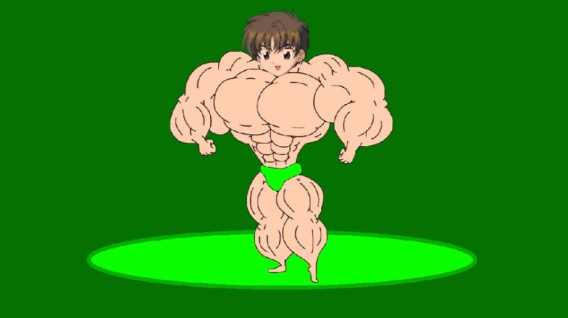 Create meme: Ben muscle growth, pitching anime, pumped up anime