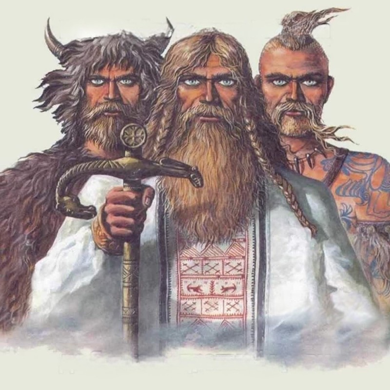 Создать мем: древние славяне арийцы, великий триглав славянских богов, славянский бог род