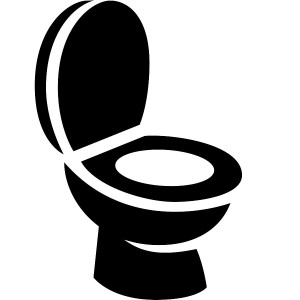 Create meme: black icon toilet bowl, the toilet on a transparent background, toilet picture