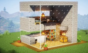 Create meme: house minecraft modern, house minecraft, house in minecraft