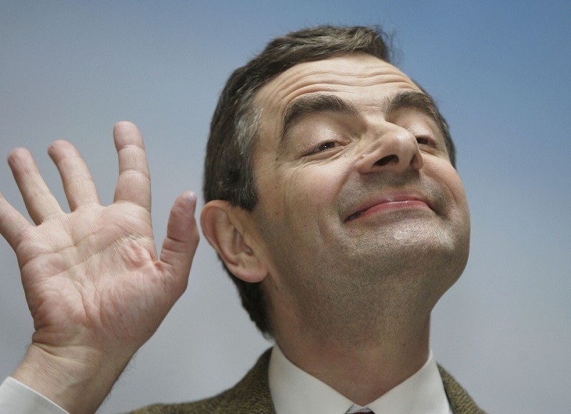 Create meme: classic mr bean, greeting gestures, greeting 