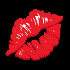 Create meme: lip sticker, Drawing kiss lips, kissing lips