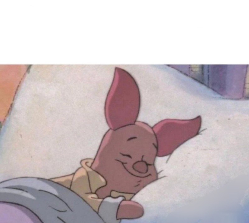 Create meme: Winnie the Pooh and Piglet , Piglet from Winnie, Piglet is sleeping