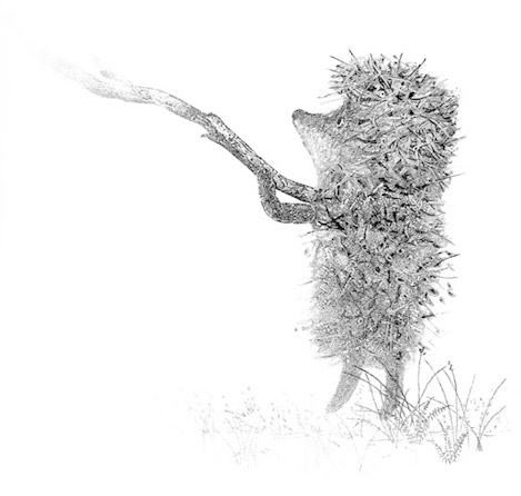 Create meme: hedgehog in the fog illustration, Norstein hedgehog in the fog, Hedgehog in the fog painting