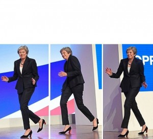 Create meme: theresa may dancing, also white people, male