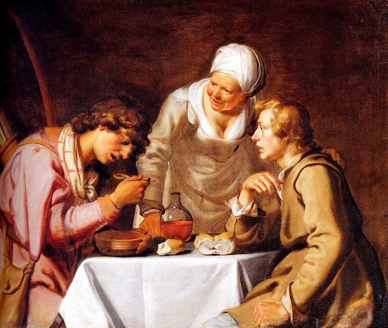 Create meme: Diego Velasquez breakfast 1617, Diego Velasquez breakfast, Esau and the birthright