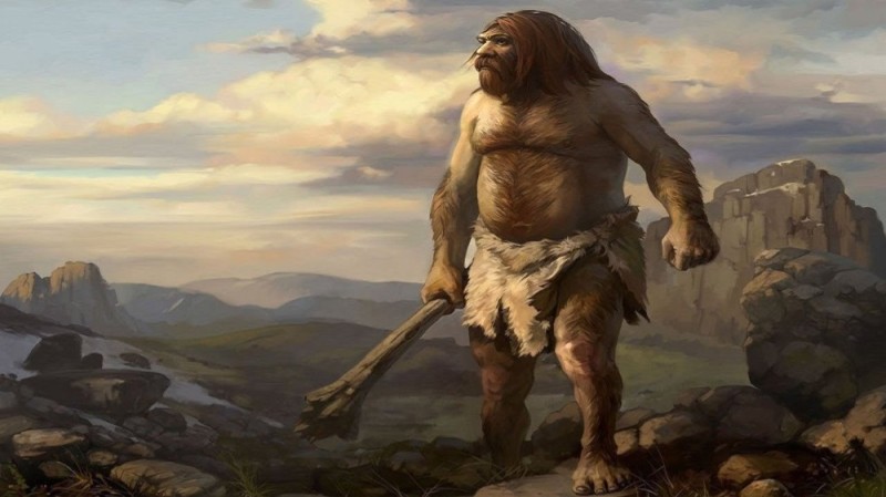 Create meme: Neanderthal , the caveman, ancient people 