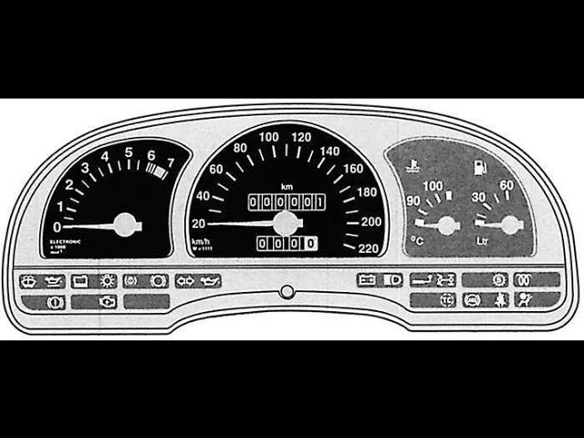 Create meme: opel vectra b dashboard, instrument panel opel vectra b, icons on the dashboard of the Opel Vectra 1992 car