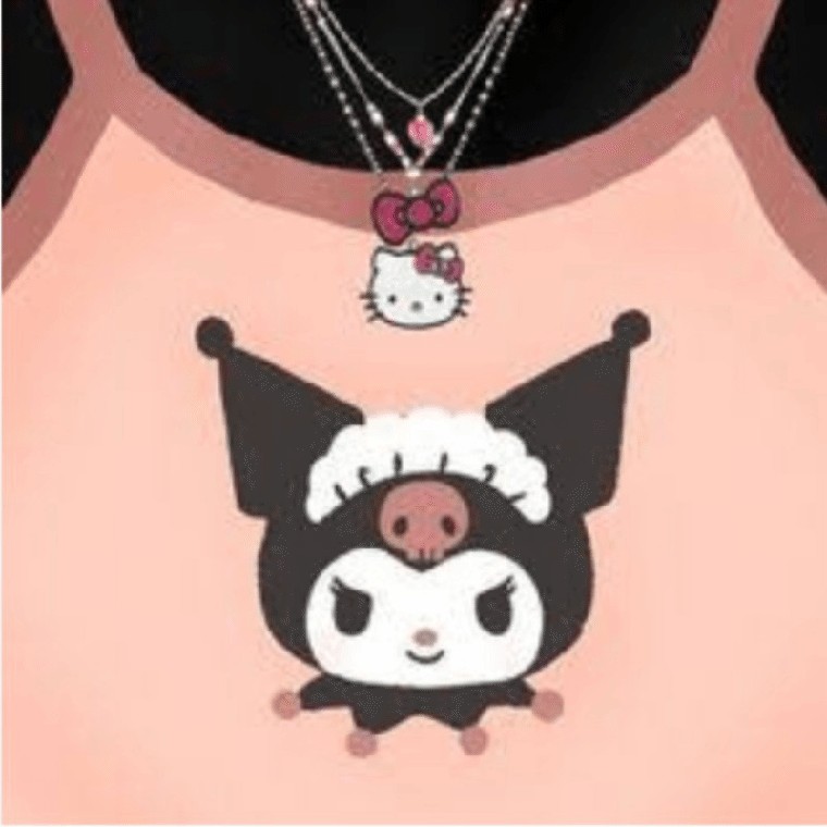 Create meme: hello kitty roblocks T-shirt, kuromi hello kitty, indie kid kuromi