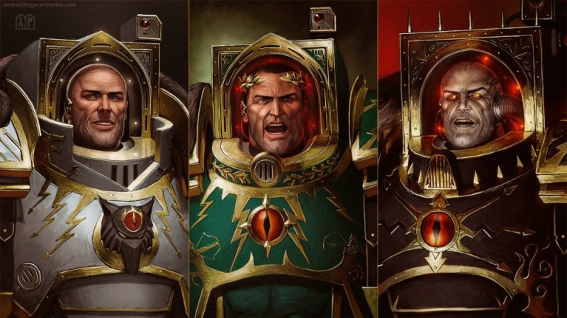 Create meme: warhammer 40,000 primarchs, Warhammer Primarchs, Horus lupercal Warhammer 40,000