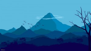 Create meme: mountain art minimalism, 2d flat landscape, landscapes in the style of flat