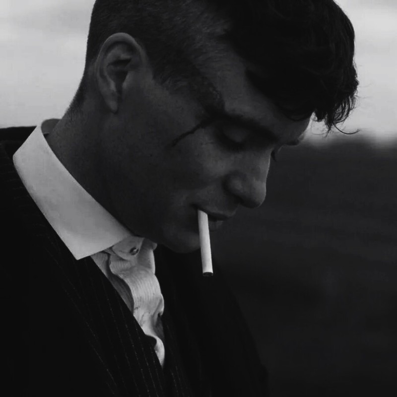 Create meme: Thomas Shelby is in the blood, peaky blinders-Thomas Shelby, Thomas Shelby with a cigarette