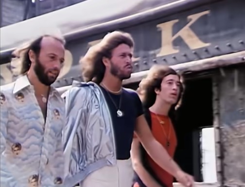 Create meme: bee gees, bee gees 1978, Bee Gees - Stayin' Alive (1977) music video