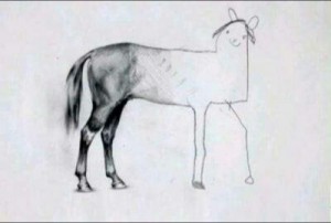 Лошадь упала рисунок