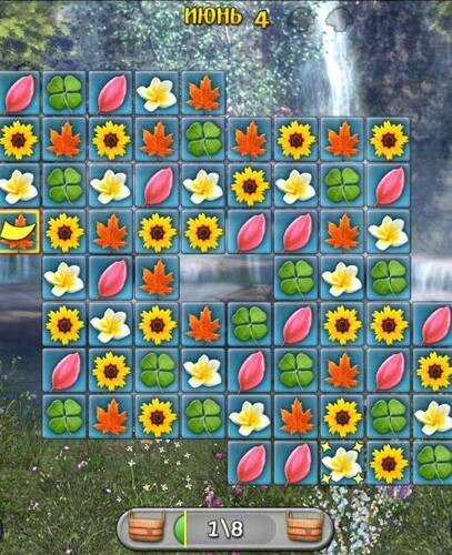 Create meme: flower valley game, flower valley farm game, The game is floral three in a row