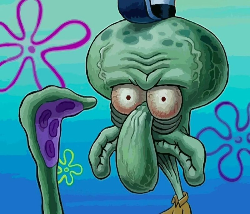 Create meme: squidward's face, squidward from sponge, squidward king