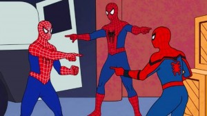 Create meme: 3 spider-man meme, spider man and spider man meme, 2 spider-man