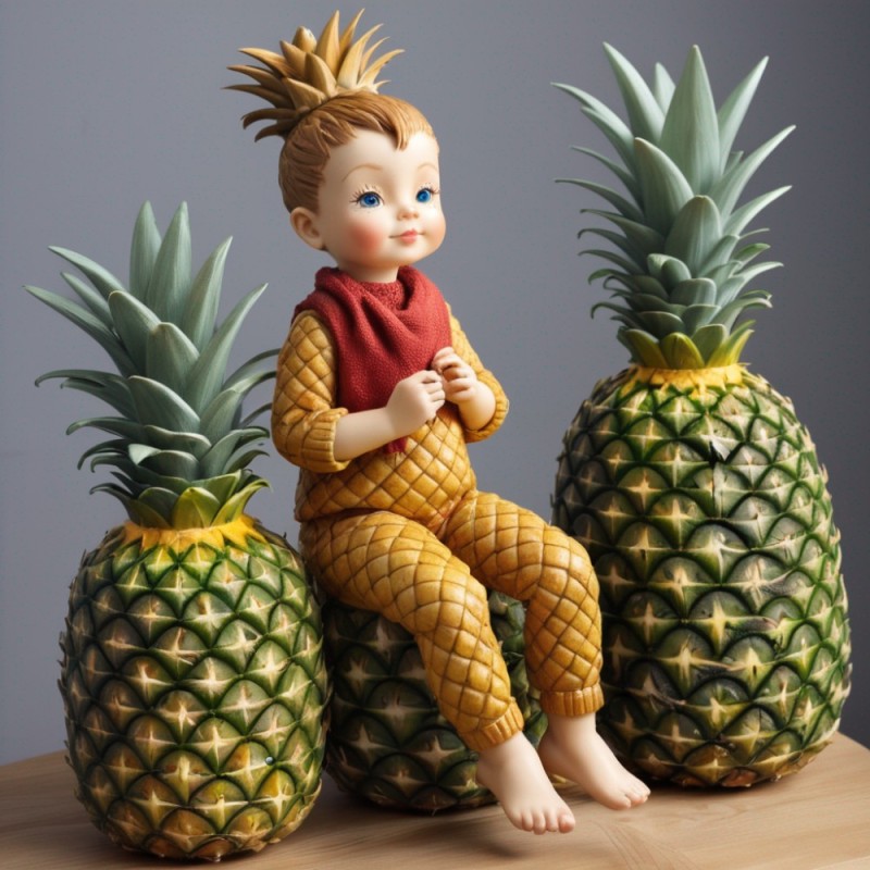 Create meme: pineapple, pineapple 3d, a small pineapple