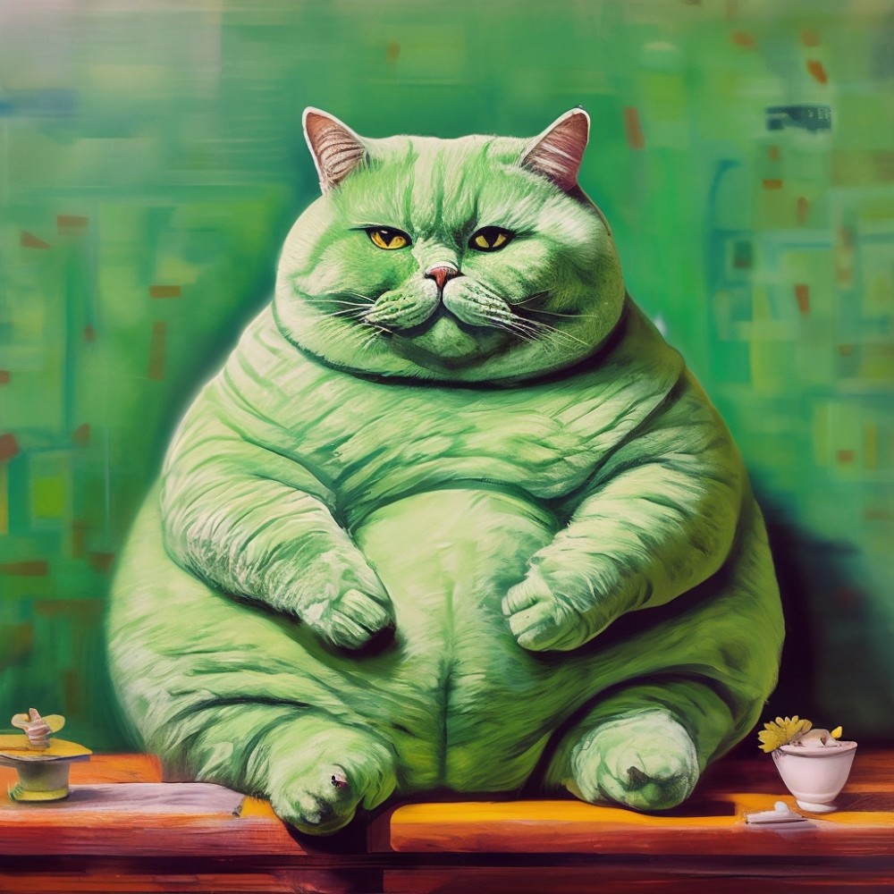 Create meme: fat cat, cat fat, cat 