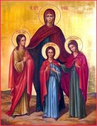 Create meme: holiday 30 September 2018 faith hope love, Hagia Sophia on 30 September, icon faith hope love and their mother Sofia