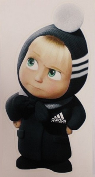 Create meme: Masha and the bear in adidas, Masha from Masha and the bear in Adidas, Masha and the bear Masha in an Adidas costume