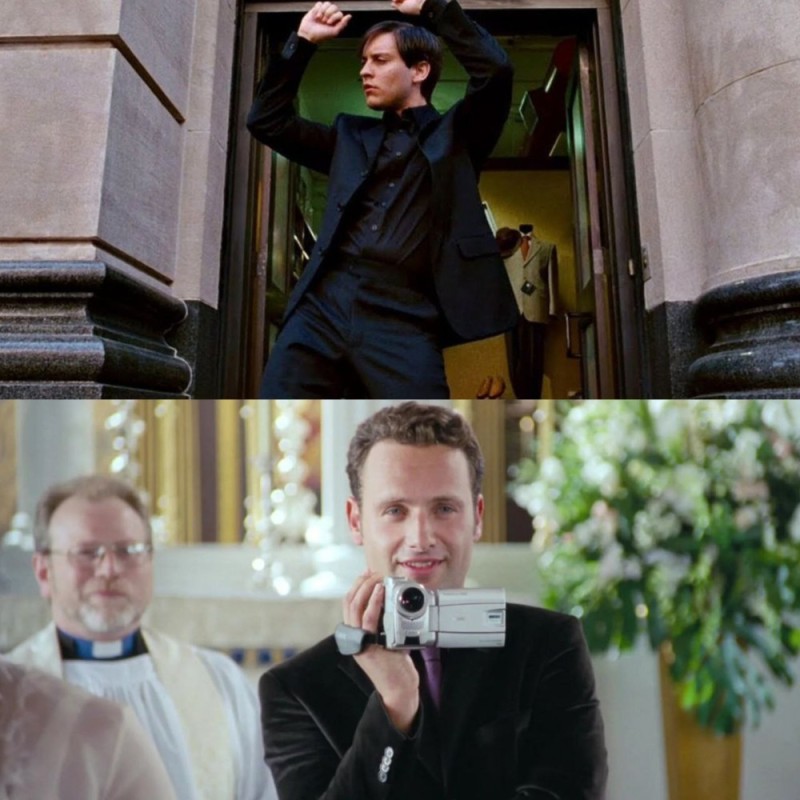 Create meme: Real love 2003, Andrew Lincoln Real Love, Spider-Man 3 Enemy in Reflection 2007