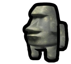 Create meme: moai stone Emoji, detail, Emoji moai