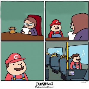 Create meme: comics, driven comics, Mario comic