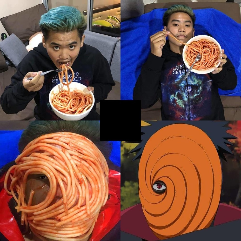 Create meme: Naruto's lowcost cosplay, Anucha saenchart Naruto, funny cosplay