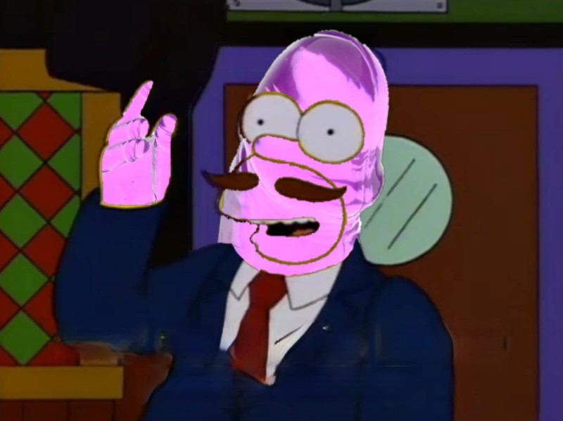 Create meme: The Simpsons Neon, incognito meme, The Simpsons Homer Sold His Soul