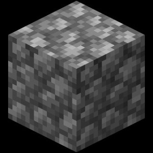 Create meme: a block of cobblestone in minecraft