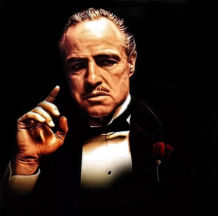 Create meme: Marlon Brando the godfather, don Corleone memes, but do it without respect