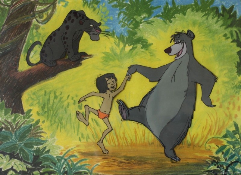 Create meme: Mowgli the Disney cartoon, The Jungle Book cartoon, Mowgli Baloo