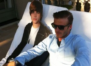 Create meme: David Beckham, Justin Bieber