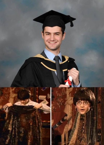 Create meme: Actor Harry Potter, Daniel Radcliffe Harry Potter, Oxford Undergraduates' robes