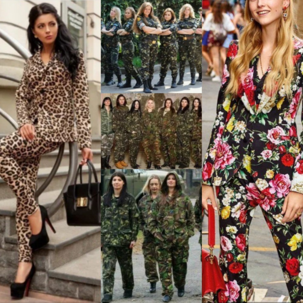 Create meme: military style in clothing, elena pokalitsina winter jumpsuit, camouflage jumpsuit