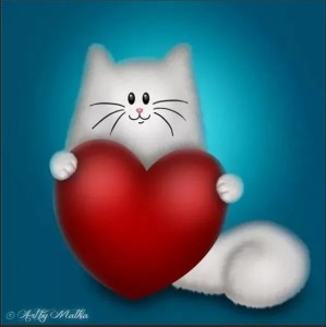Create meme: Valentine's day, heart beautiful, pictures of kittens with hearts
