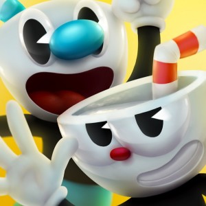 Создать мем: капхед фон, игра cuphead, торт капхед