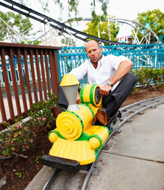 Create meme: Jason Statham on a steam train, Jason Statham on a steam train, Jason Statham Sergeant