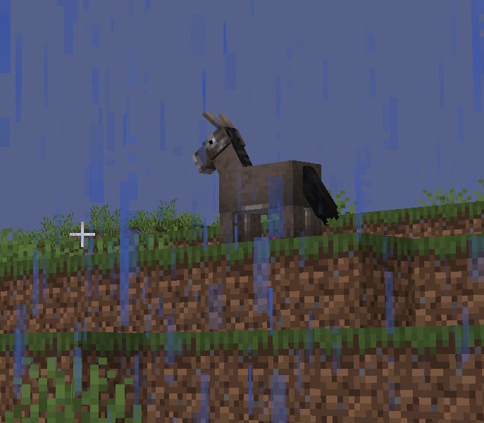 Create meme: the donkey from minecraft, donkey minecraft, horses in minecraft