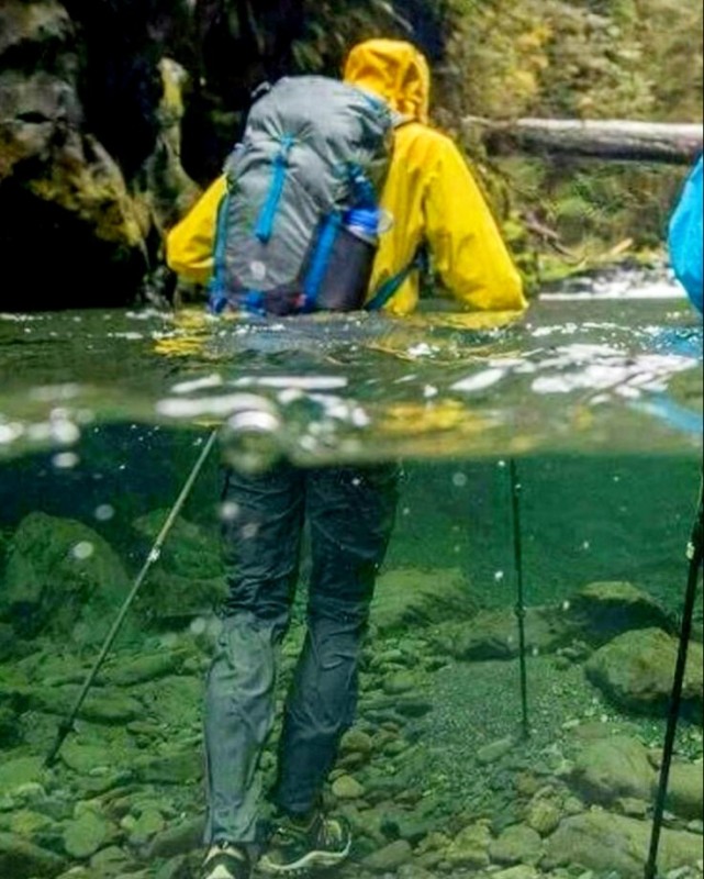 Create meme: tourists on a hike, camping equipment, nature 