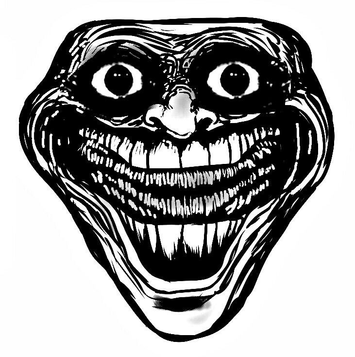 Create meme: meme trollface, trollface screamer, trollface scary faces