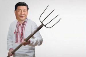 Create meme: Oleg Lyashko with a pitchfork