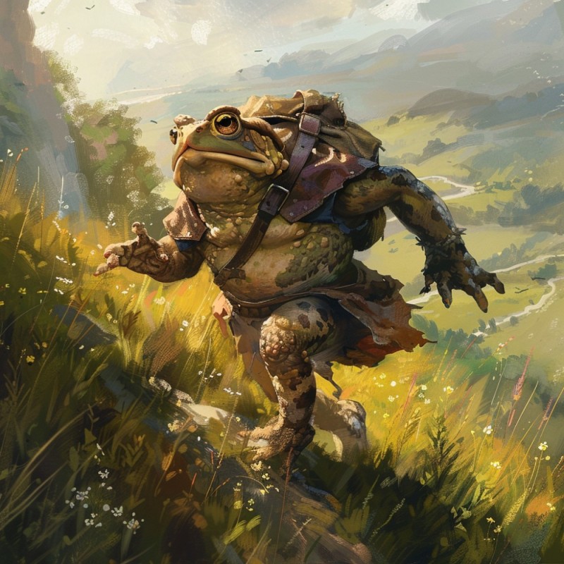 Create meme: toad dnd, frogs art, Toad warrior