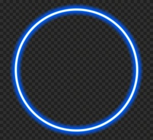 Создать мем: светящийся круг, неоновые рамки, синий неоновый круг