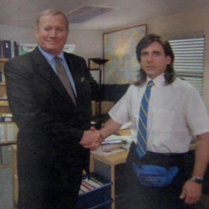 Create meme: michael scott with long hair the office, young michael scott, Male