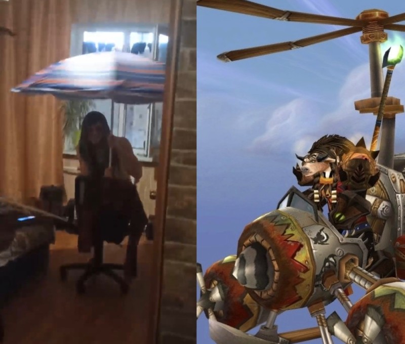 Create meme: Thunder cliff wow, The wow machine, Warcraft 3 Dwarf Helicopter