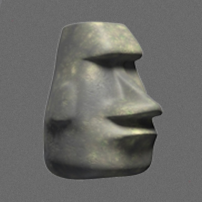 Создать мем: моаи стоун, каменная голова, эмоджи каменное лицо