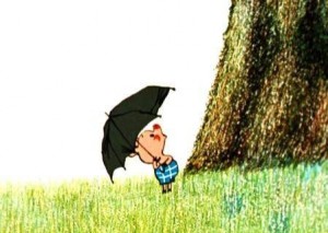 Create meme: Piglet seems the rain starts, rain seems to begin Piglet picture, the patch seems to mess starts